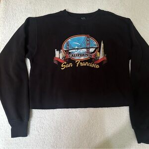 Brandy Melville Cropped Graphic Sweater/Crewneck